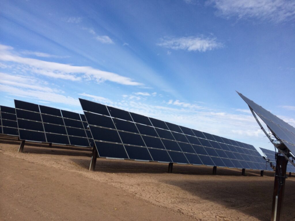 Solarzellen in der Wüste