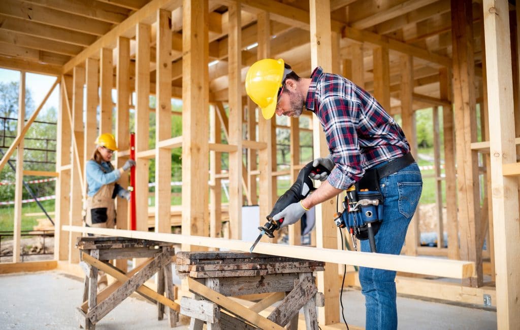 Arbeiten für Holzhaus