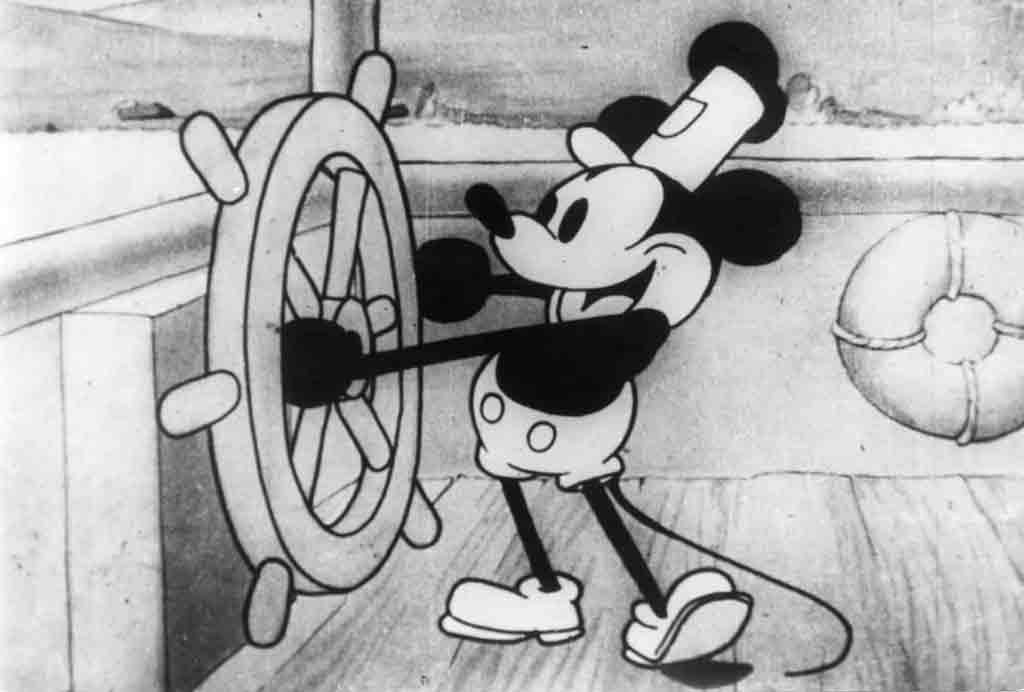 Micky Maus auf dem Steamboat Willy