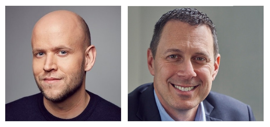 Spotify Leadership mit CEO Daniel Ek und CFO Paul Vogel